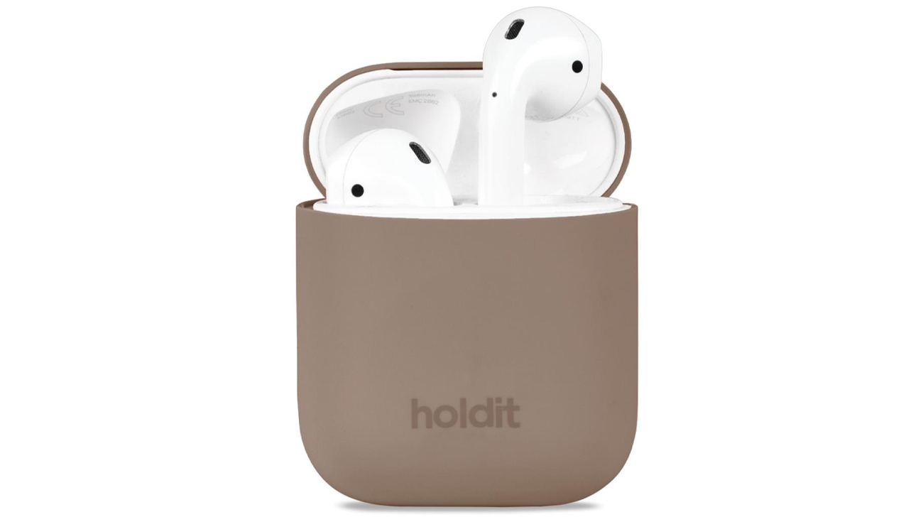 Holdit Silicone Case AirPods 1&2 Mocha Brown Etui na słuchawki